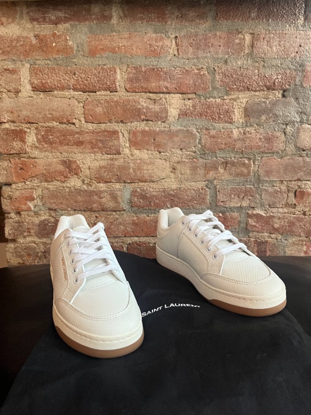 Saint Laurent SL/61 White Leather Low-Top Sneakers